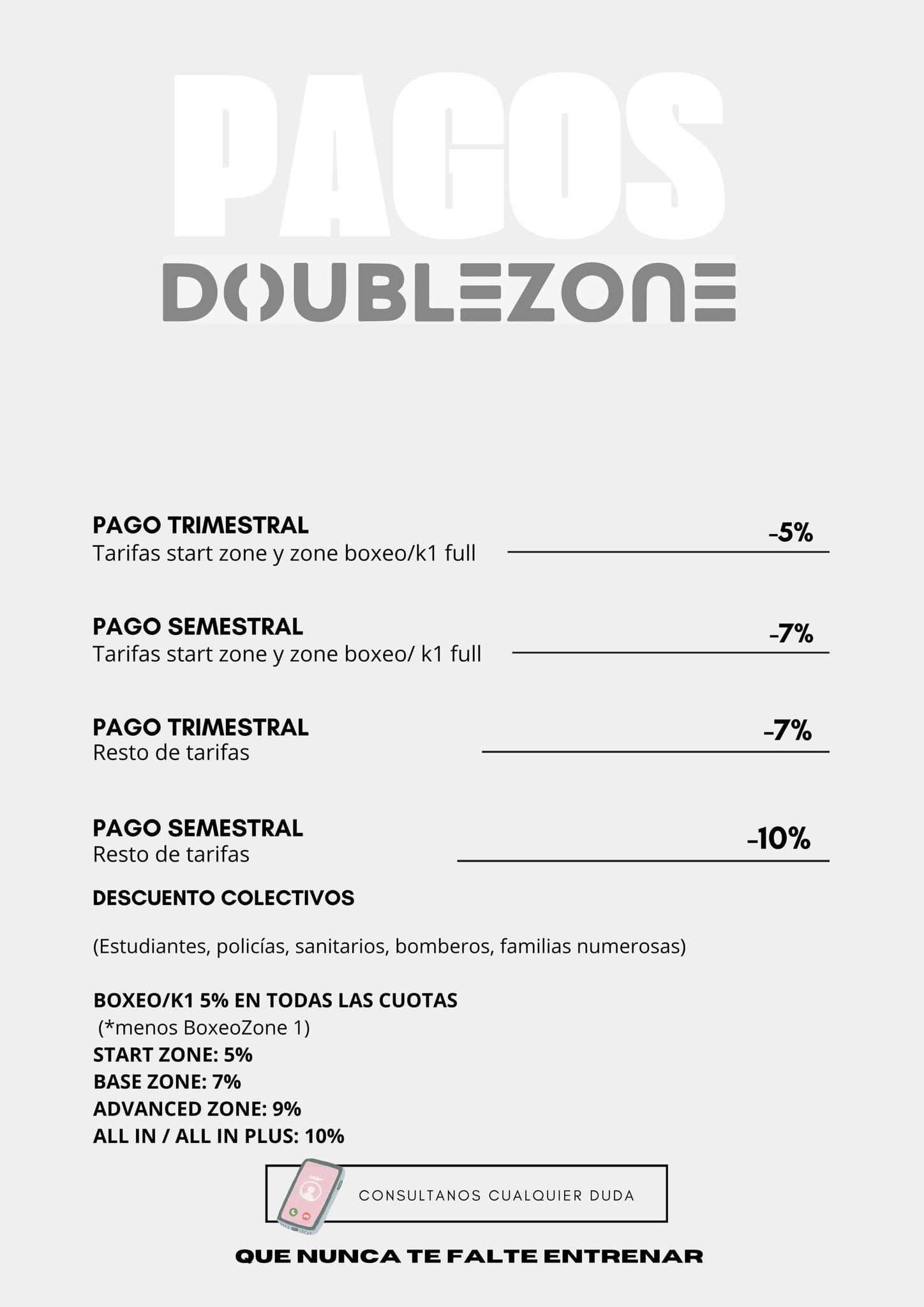 Plan All in Zone DoubleZone - Acceso ilimitado a todas las salas y clases